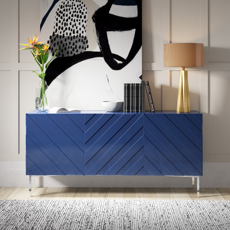 chevron patterned sideboard