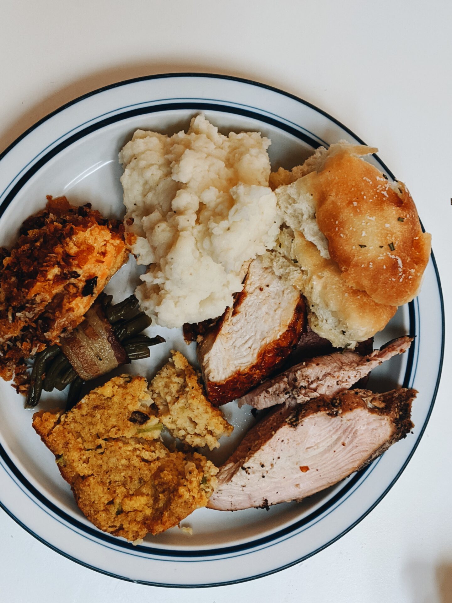 thanksgiving meal on a plate