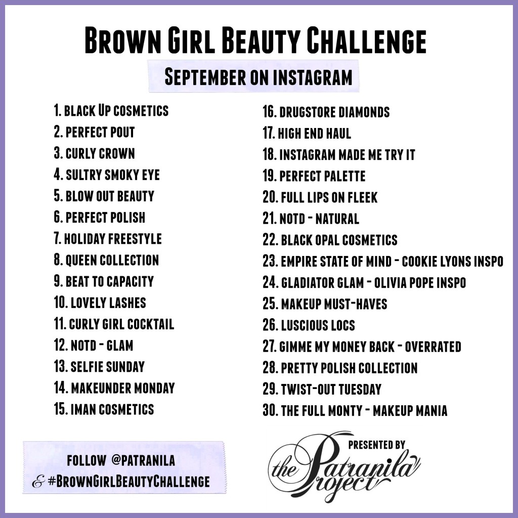Brown Girl Beauty Challenge on Instagram