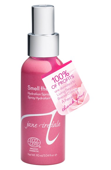 Jane Iredale 'Smell the Roses' Hydration Spray. 100% of all profits are donated to Living Beyond Breast Cancer. 