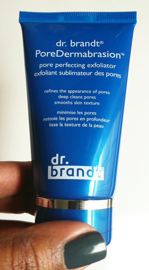 Dr. Brandt PoreDermabrasion Exfoliator. A chemical and physical exfoliator good for all skin types.