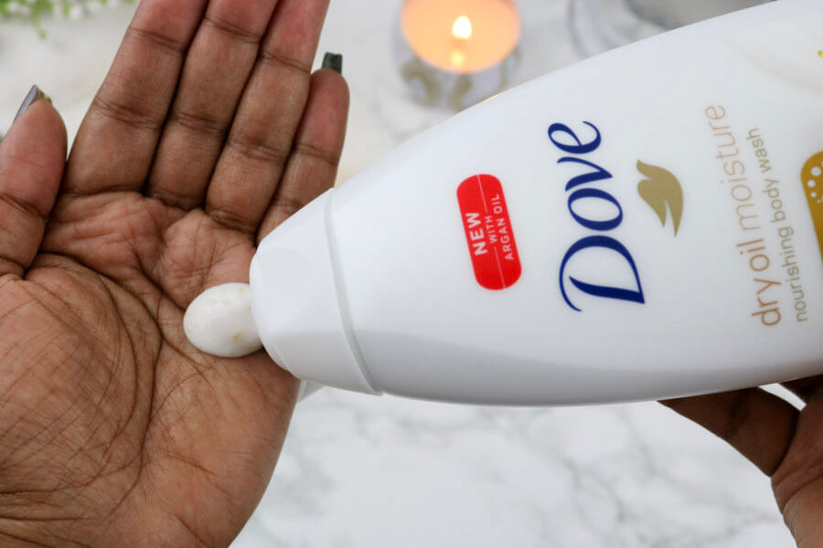 dove dry oil body wash for moisturized skin in winter