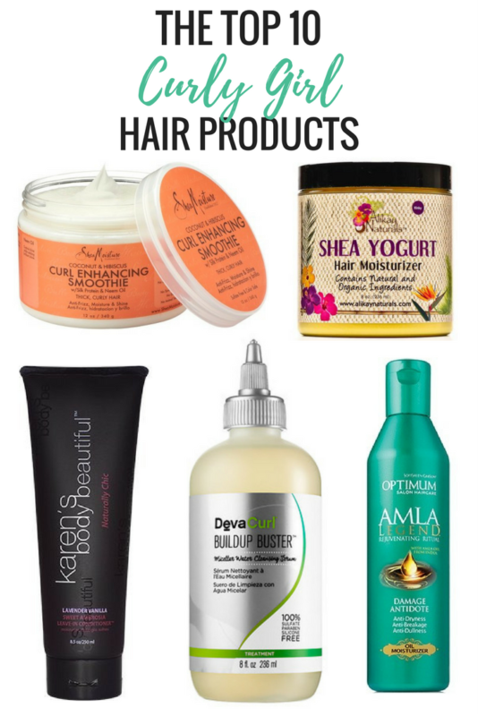 Top 10 natural hair care products for curly, coily, kinky hair.