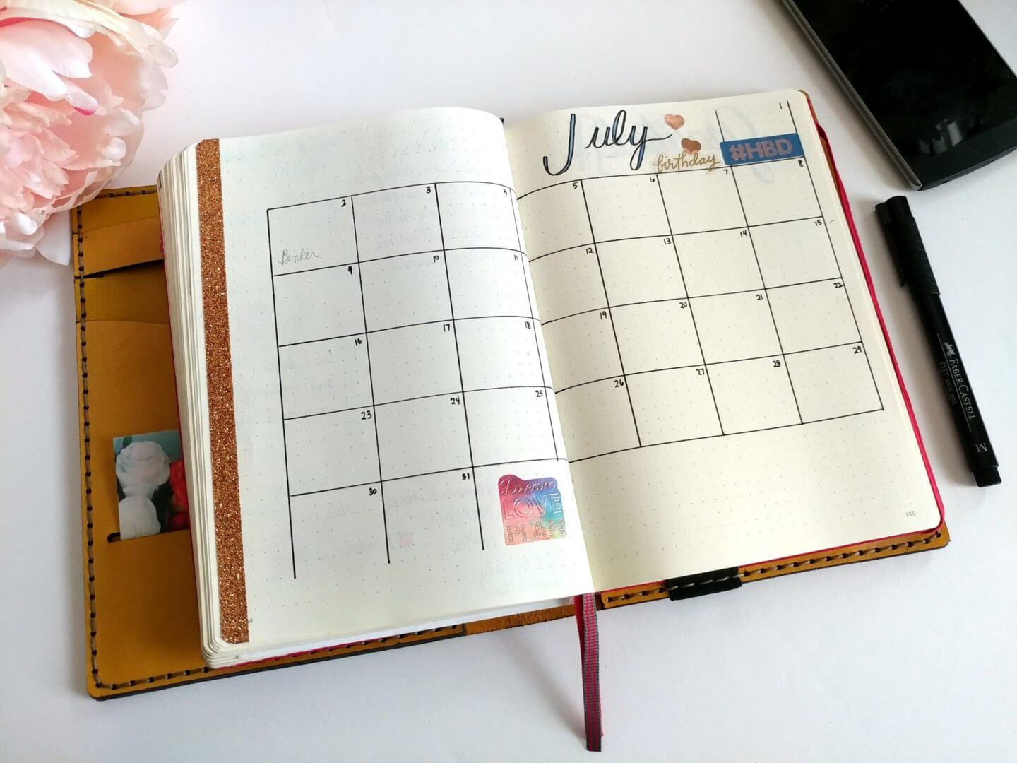 Bullet Journal July Spread | The Patranila Project | Paper Planner