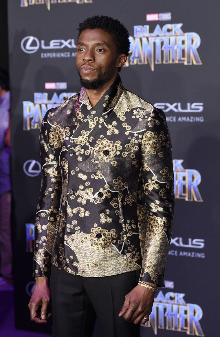 Black Panther star Chadwick Boseman on the red carpet