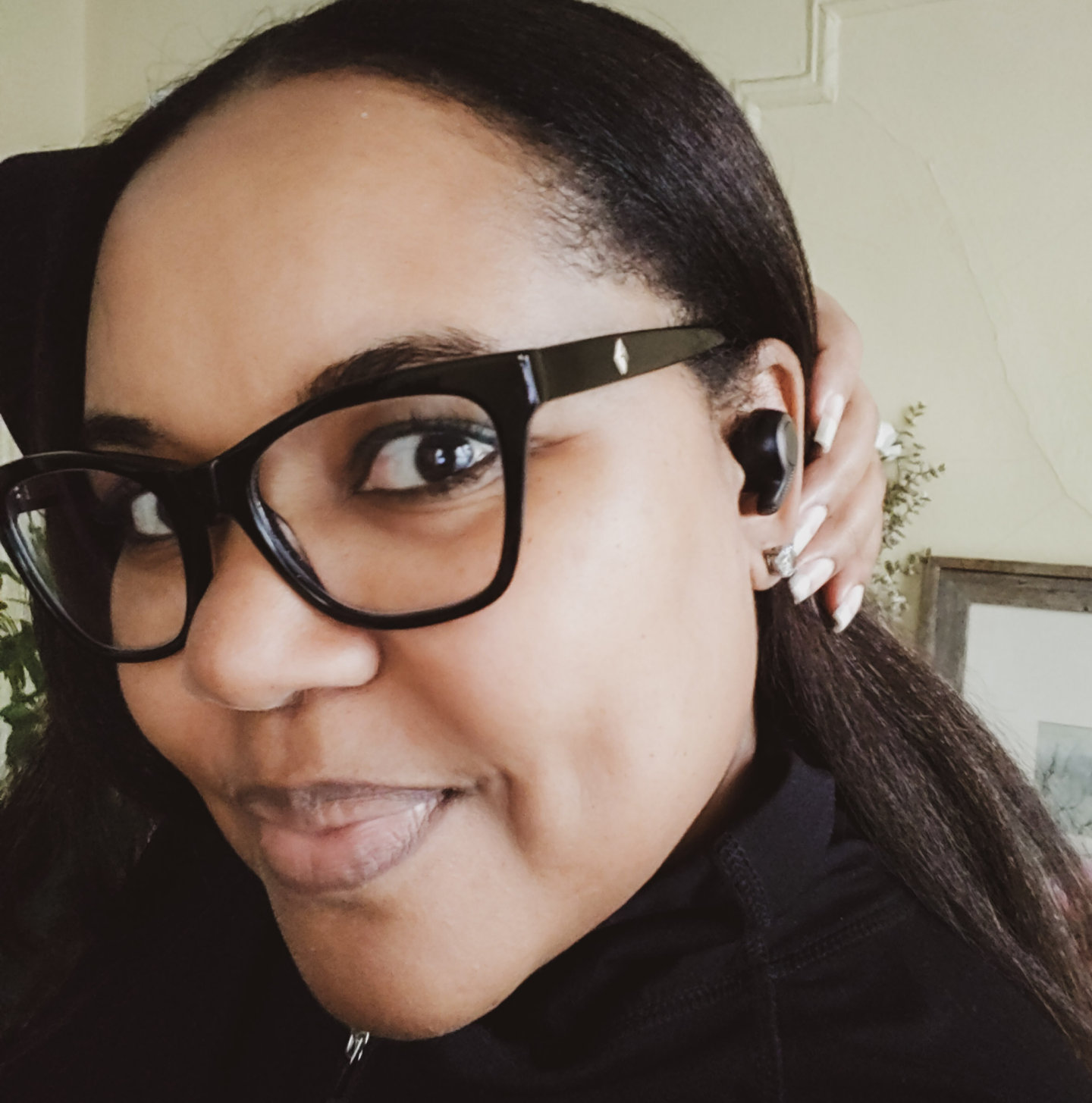 patranila wears jabra elite 65t true wireless earbuds