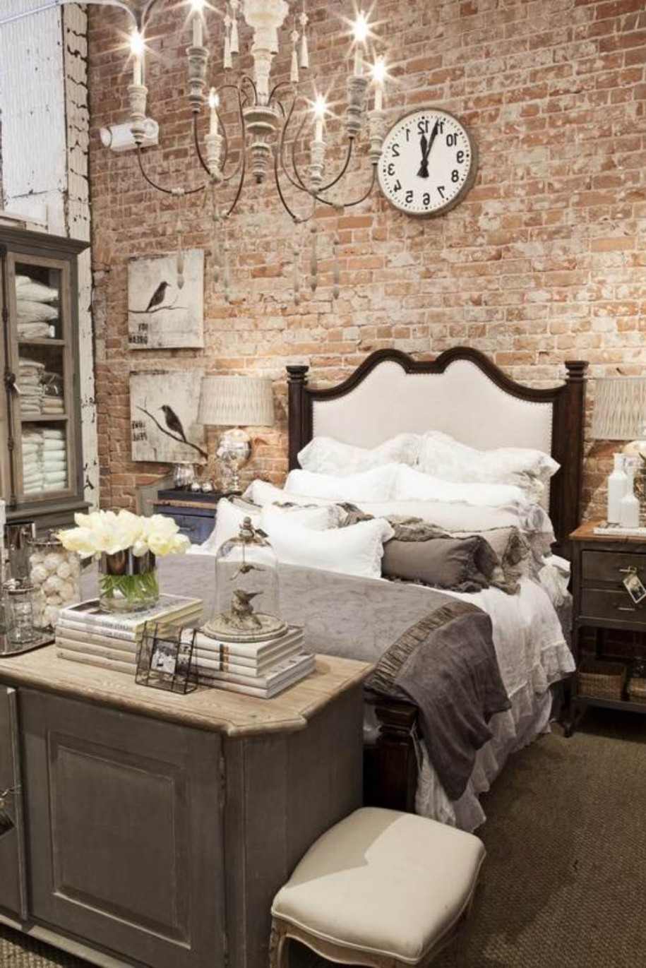 romantic industrial bedroom decor