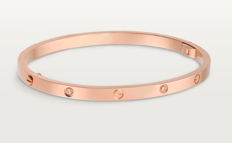 Cartier Love bracelet in rose gold with diamonds