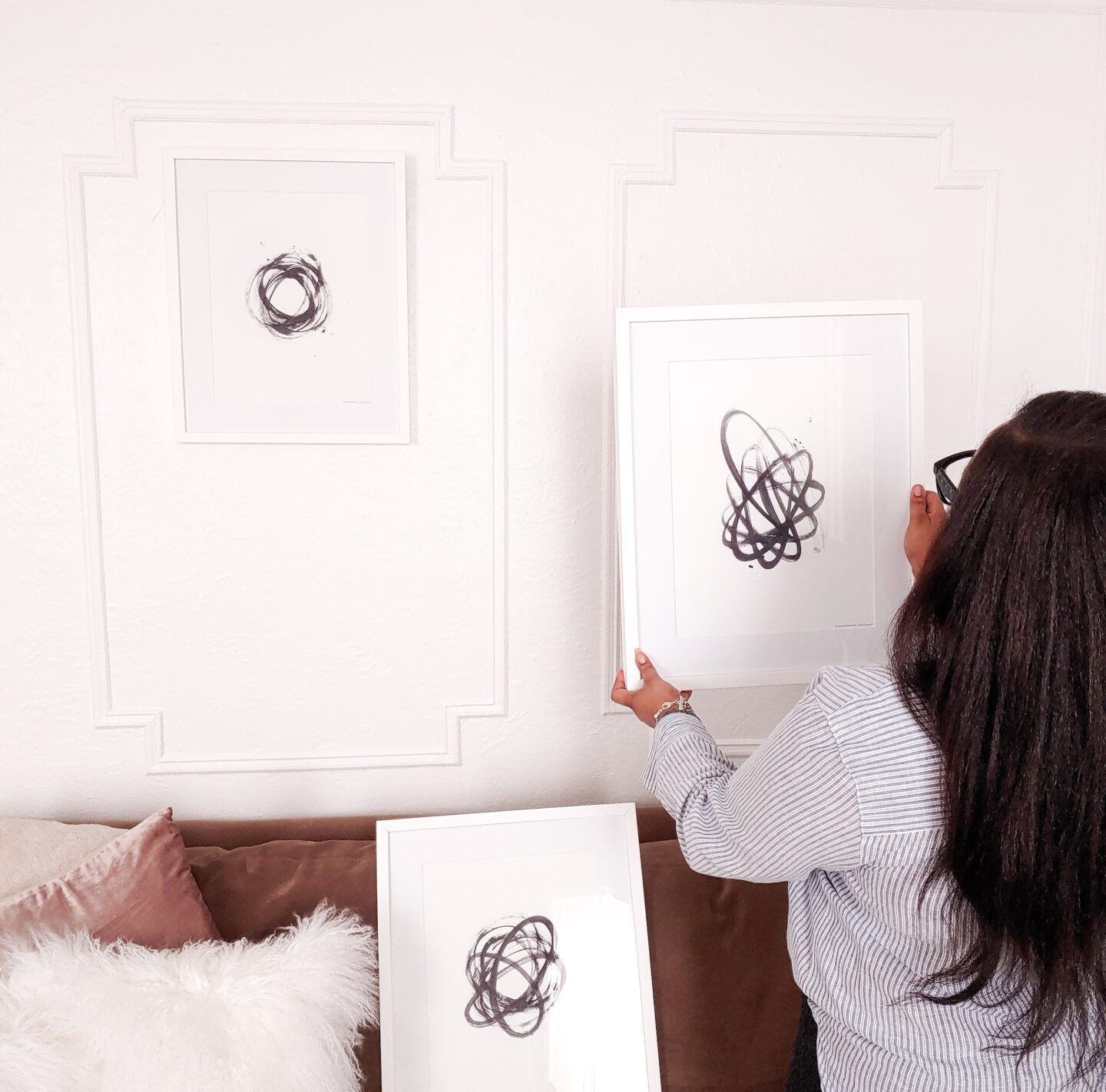 patranila updates her living room with art