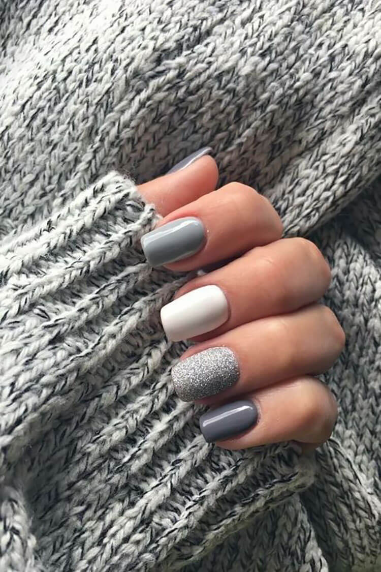 Blue Winter Nails Acrylic | Shiny nails designs, Winter nails acrylic,  Christmas nails acrylic