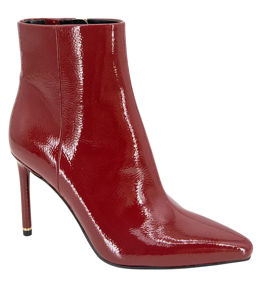 red patent leather bootie - party shoes