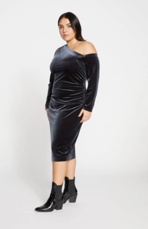 Manderley OTS Velvet Dress