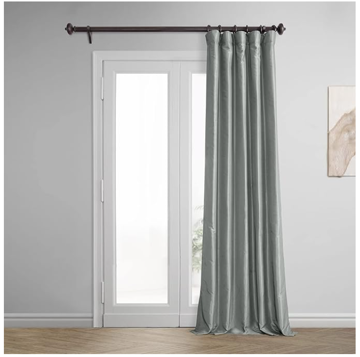 faux dupioni silk curtains from Amazon